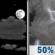 Tonight: A 50 percent chance of showers and thunderstorms after 1am.  Partly cloudy, with a low around 71. South wind 10 to 15 mph, with gusts as high as 25 mph.  New rainfall amounts of less than a tenth of an inch, except higher amounts possible in thunderstorms. 