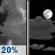 Tonight: A 20 percent chance of showers and thunderstorms before 8pm.  Partly cloudy, with a low around 71. South southeast wind around 5 mph. 