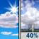 Sunday: A 40 percent chance of showers and thunderstorms after 1pm.  Mostly sunny, with a high near 95. Calm wind becoming west around 5 mph. 